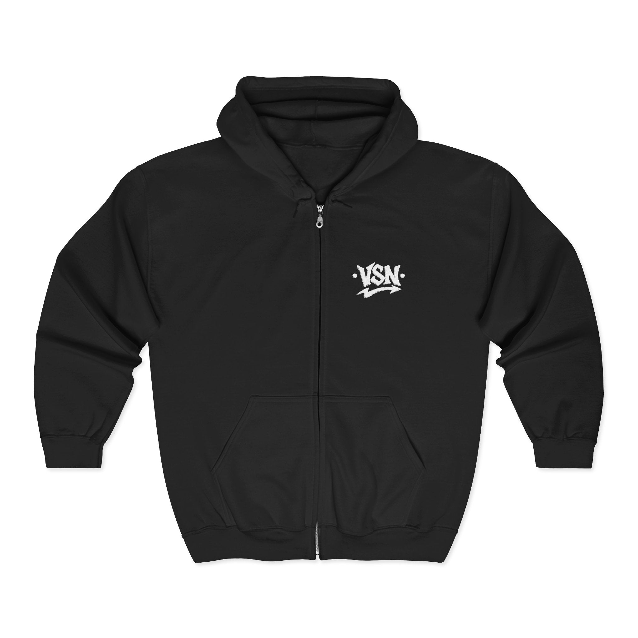 Hoodie Zippé VSN Logo Blanc
