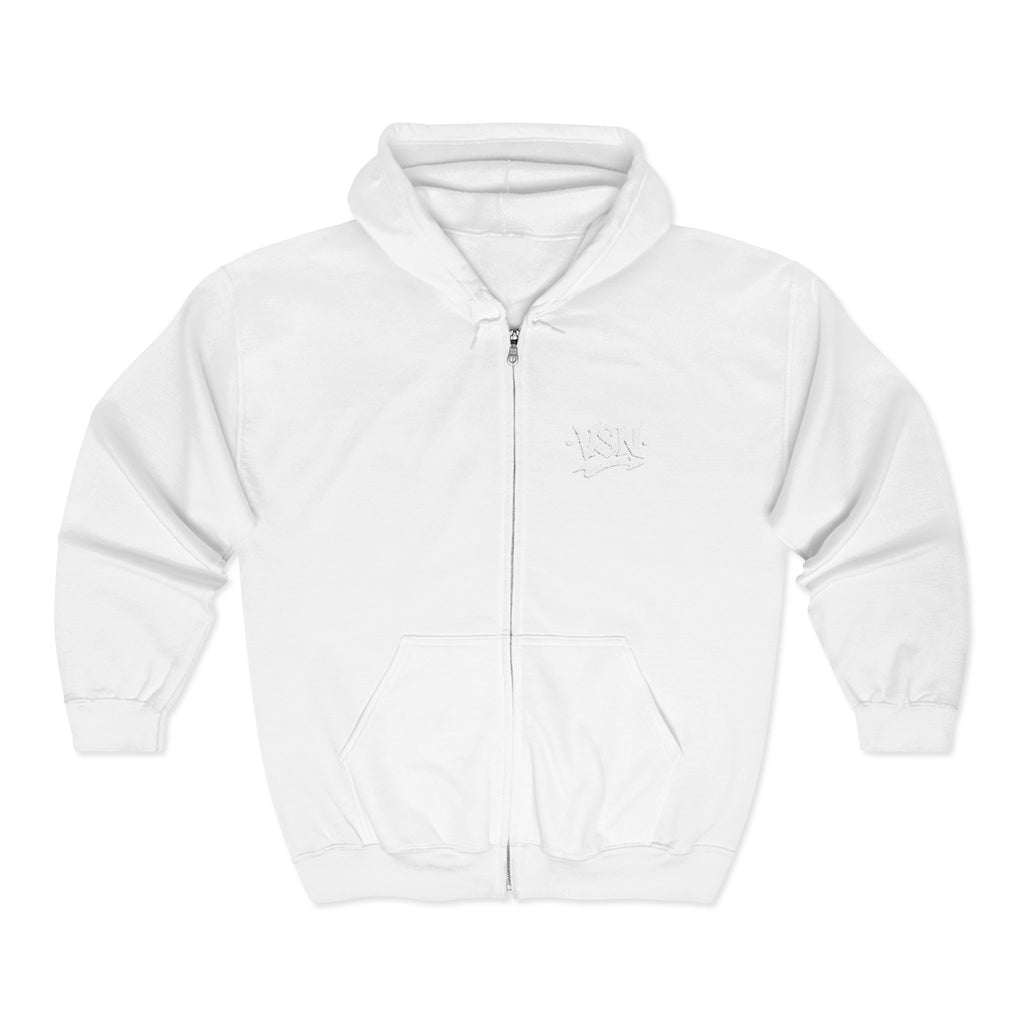 Hoodie Zippé VSN Logo Blanc