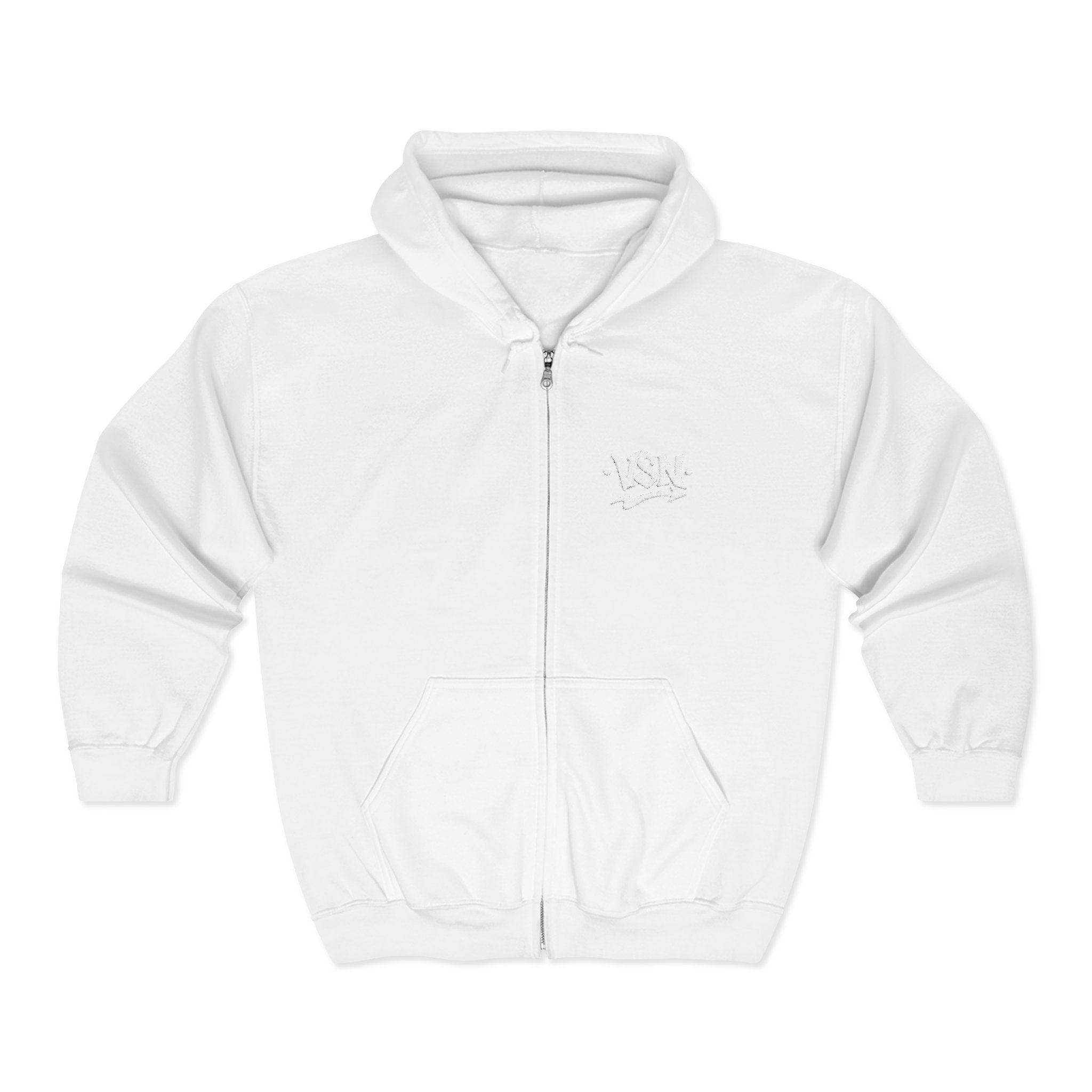 Hoodie Zippé VSN Logo Blanc