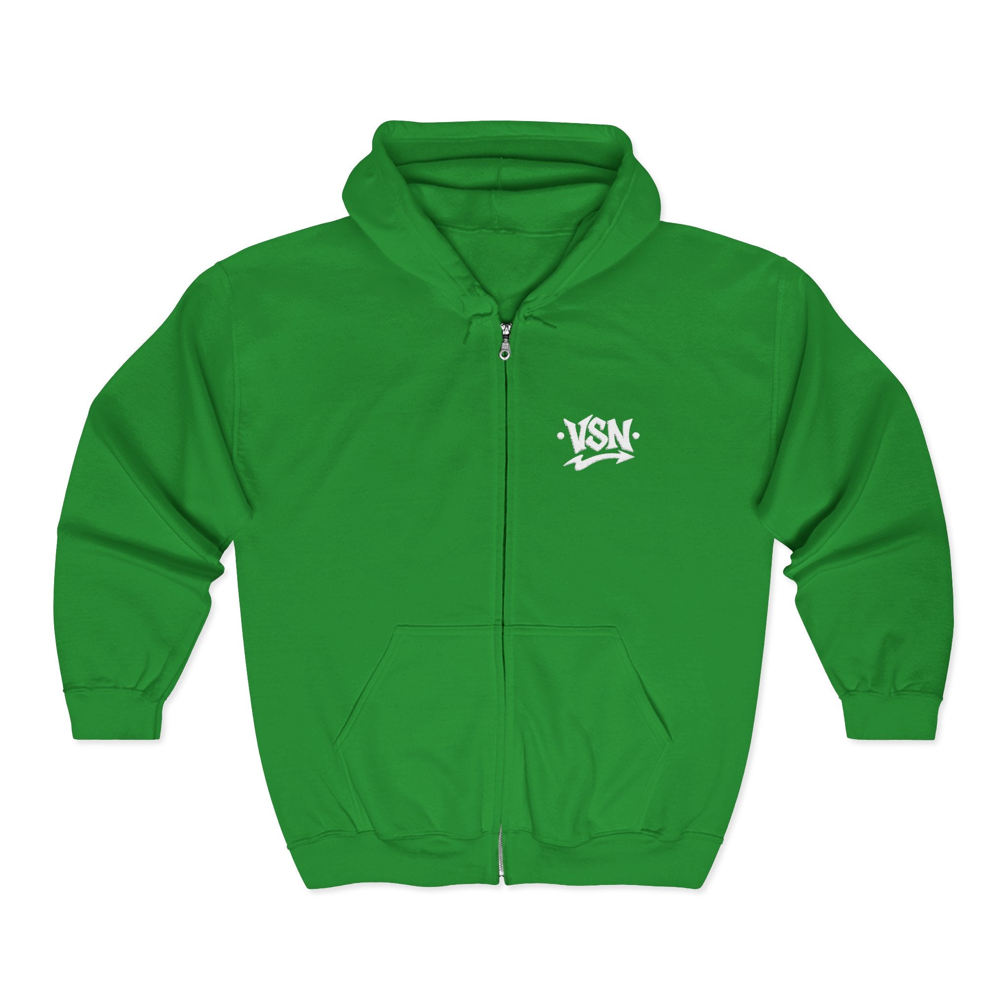 Hoodie Zippé VSN Logo Blanc