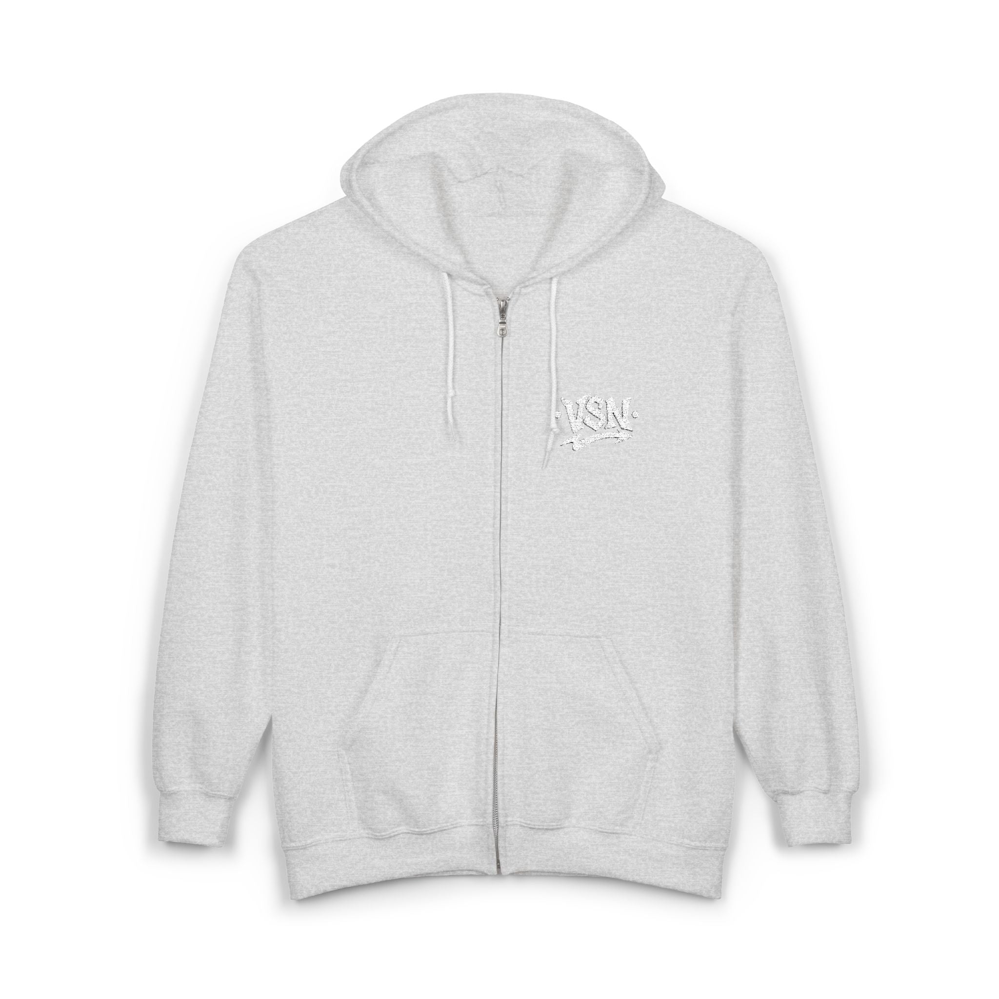 Hoodie Zippé VSN Logo Blanc