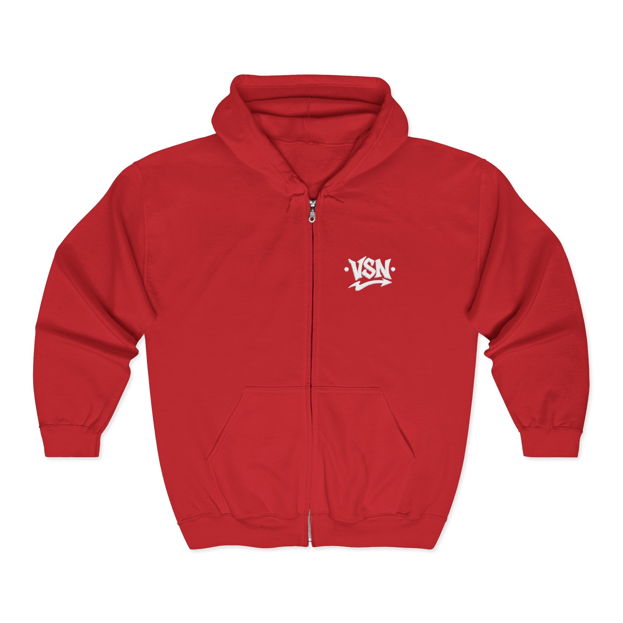 Hoodie Zippé VSN Logo Blanc