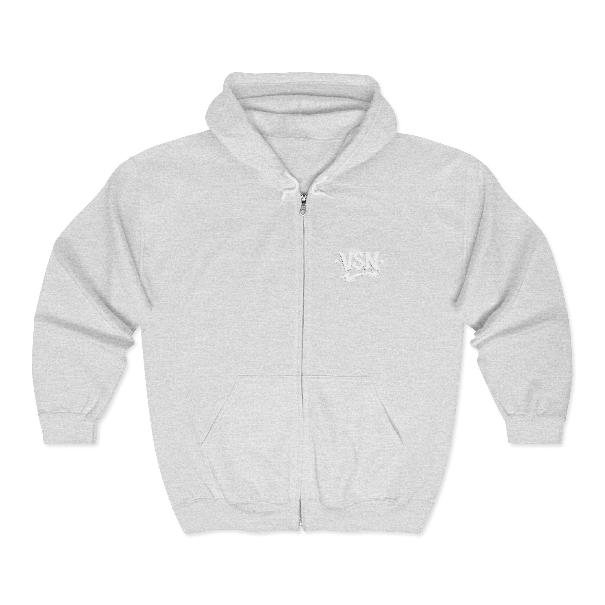 Hoodie Zippé VSN Logo Blanc