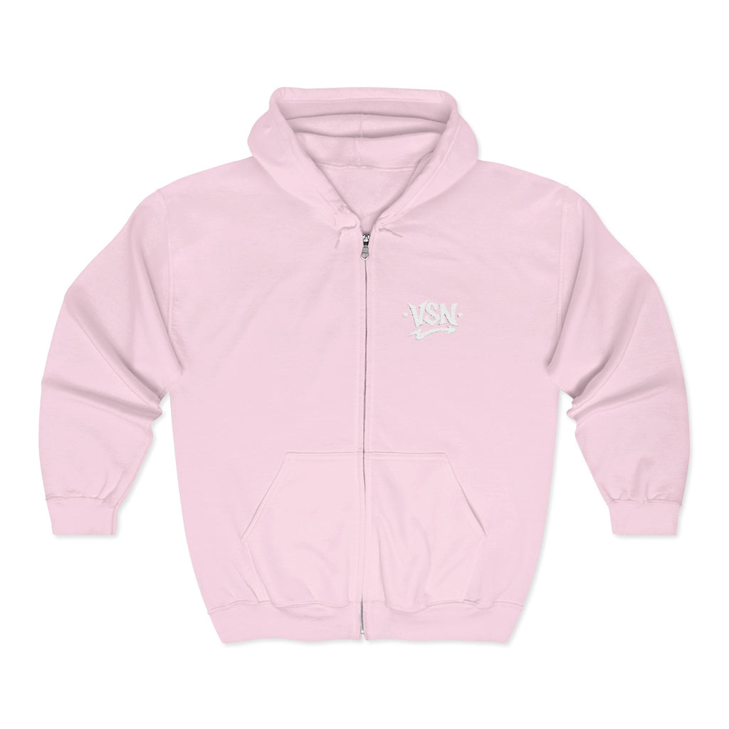 Hoodie Zippé VSN Logo Blanc