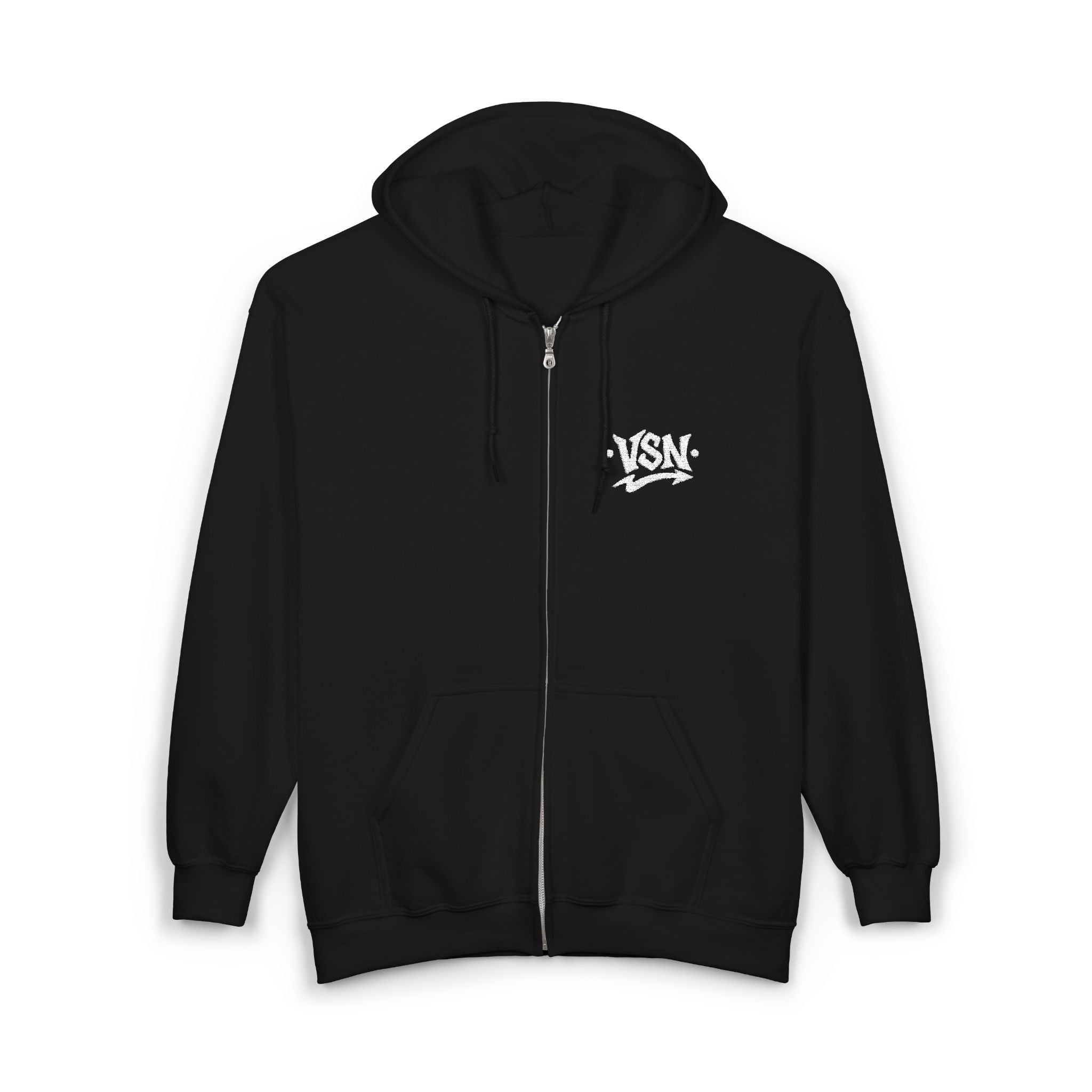 Hoodie Zippé VSN Logo Blanc